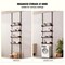 Black-Brown 4-Layer Adjustable Over-Toilet Storage Rack with Aluminum Steel Frame